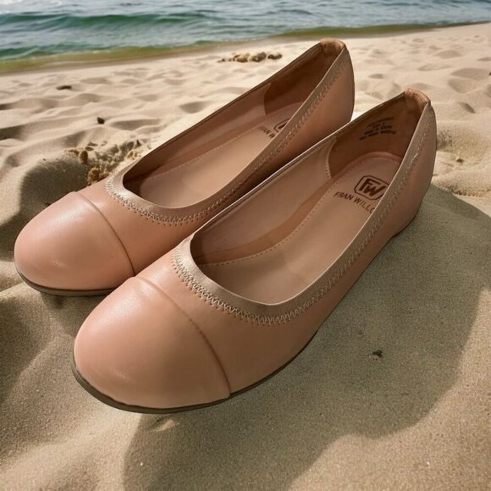 FW FRAN WILLOR Ballet Flats Pink Size 7‎ Comfortable Casual Shoes Dainty Cottage